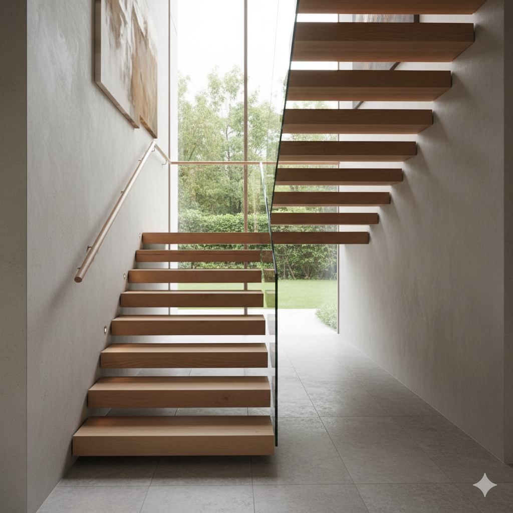 پله چوبی دوبلکس